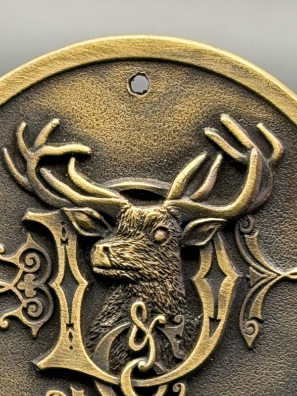 Vintage "Happy Holidays from John Deere 1995" Ltd Edition Bronze-Tone Ornament gallery