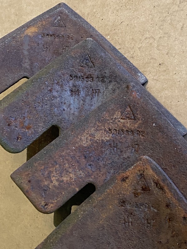 Set of 4 IH Cultivator Tips Sweeps International Harvester IH Farmall Vintage gallery