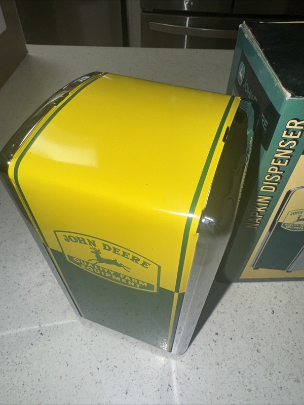 New John Deere Diner Style Metal Steel Napkin Holder Dispenser 7-1/2” Retro gallery