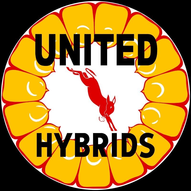 United Hybrids Seed Corn NEW Sign: 24″ Dia. Round USA Steel