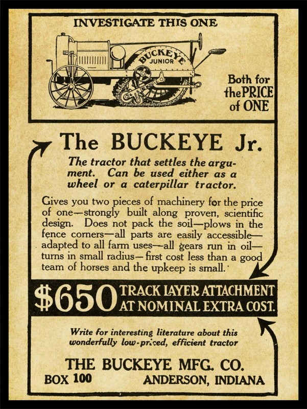 1917 Buckeye Tractors, Anderson Indiana NEW Metal Sign – 24″ x 30″ STEEL – 7lbs.