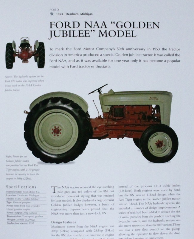Ford Tractor Picture Article Info Sheet Out of Print Farm Wall Art Decor