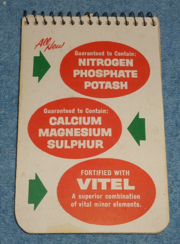 Vtg 1960 Virginia-Carolina Chemical Corp Harvest King Fertilizer Pocket Notebook gallery