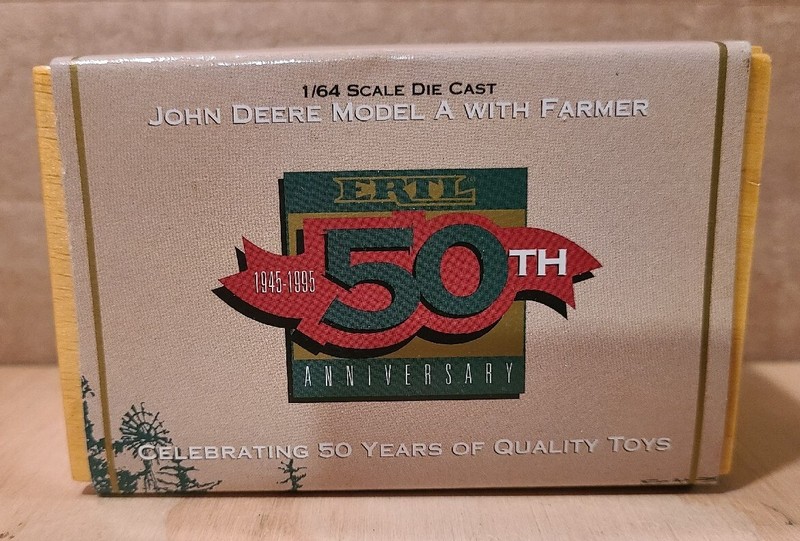 ERTL John Deere Model A With Farmer 50th Anniversary 1/64 Scale NIB