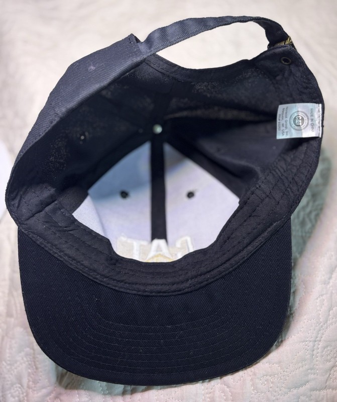 Caterpillar Black Adjustable Hat Cap workwear Theme CAT Logo Farming Apparel gallery