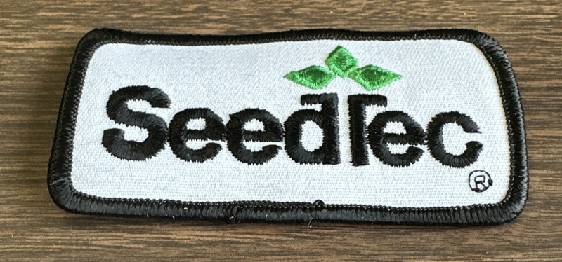SEEDTEC Sew on Patch Embroidered Shirt Hat Agriculture Seed Farm Farming Vintage