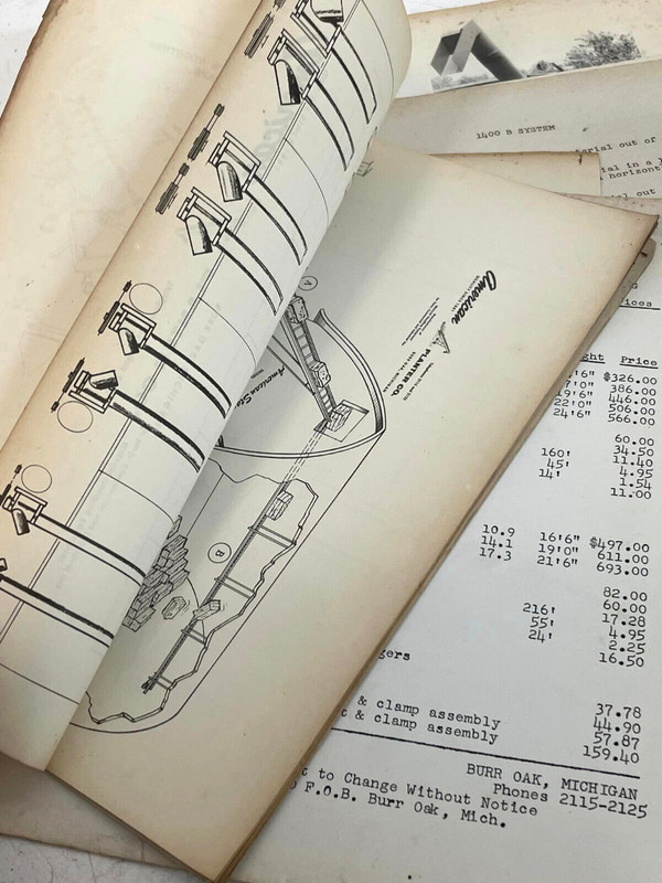 Vtg 1950s American Standard Planter Co Farm Bins Auger+ Diagram Brochure Bundle gallery