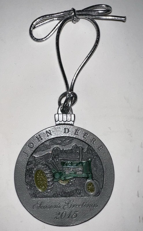 2015 John Deere Model B Pewter Christmas Ornament