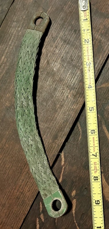 Antique John Deere Brass Wire Mesh Negitive Battery Cable