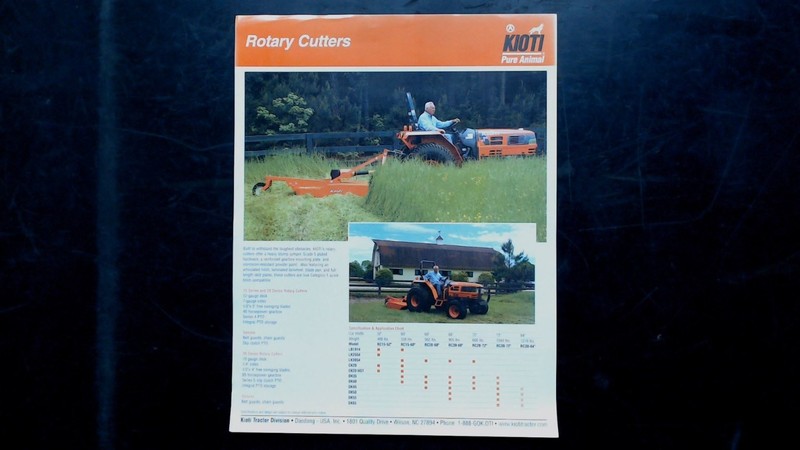Kioti Rotary Cutters Agricultural Brochure Vintage Tractor Equipment