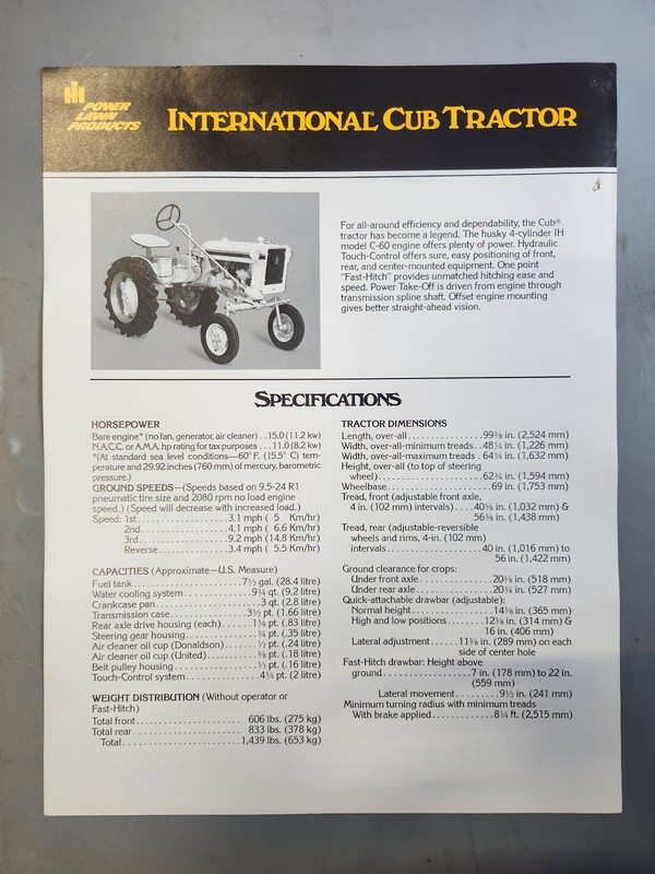 Cub Cadet Sales Brochures gallery