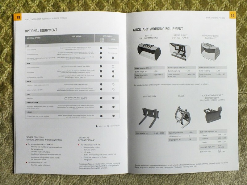KIROVETS Road Construction Equipment Tractor Loader Dozer Catalog Brochure 2021 gallery