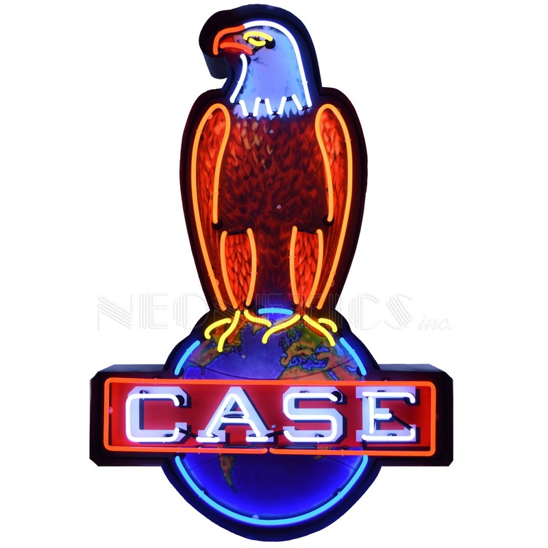 Case Eagle Logo IH Licensed Neon Light Sign In steel Cans 30″ by 45″