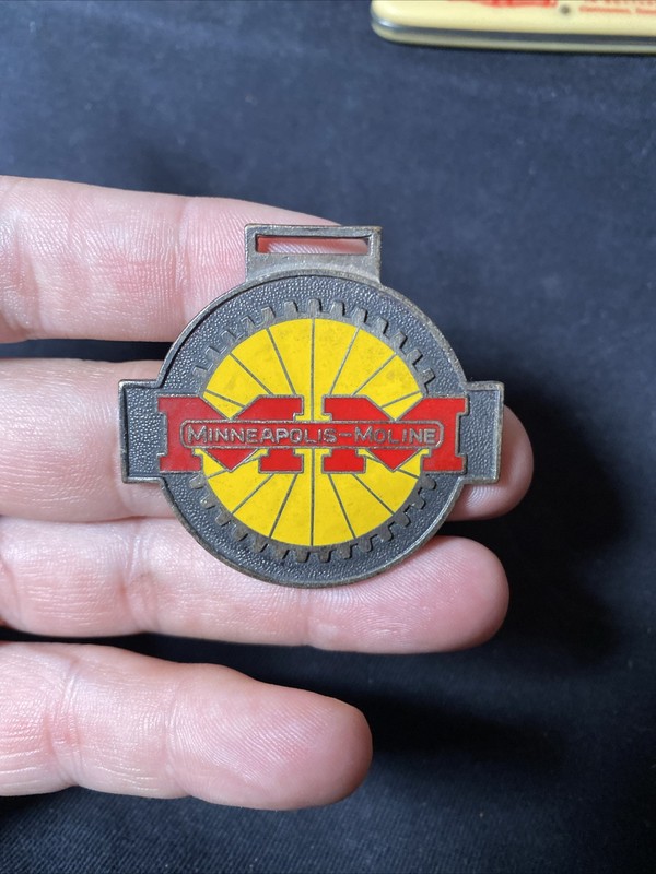Old MINNEAPOLIS MOLINE Farm Equipment Advertising POCKET WATCH FOB