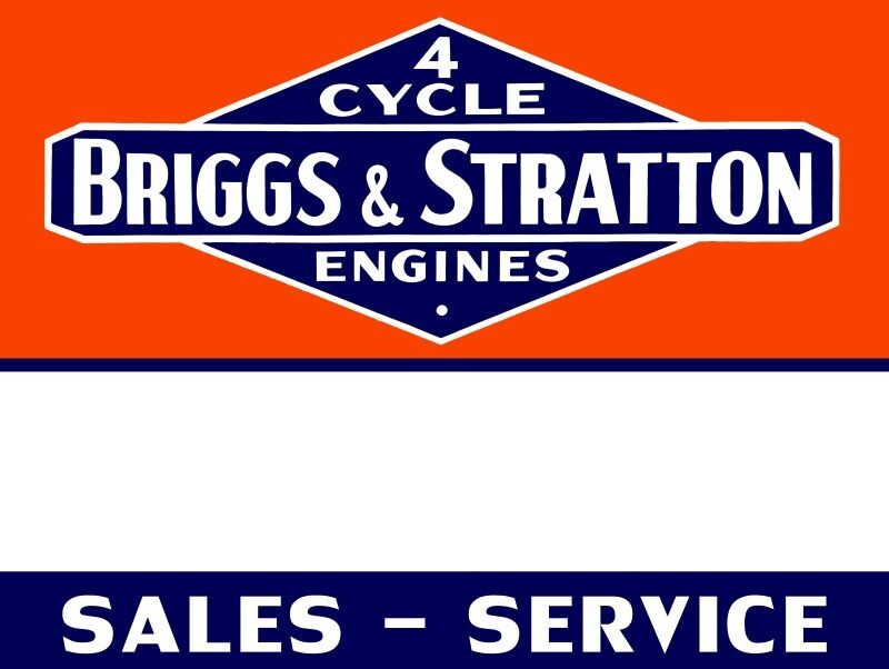Briggs & Stratton Engines Sales & Svc. NEW METAL SIGN: 9 x 12″ and Free Shipping