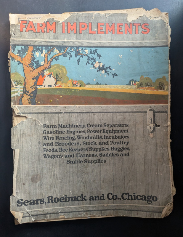 1920 Sears Roebuck Farm Implements Catalog Cream Separators Windmills Bradley