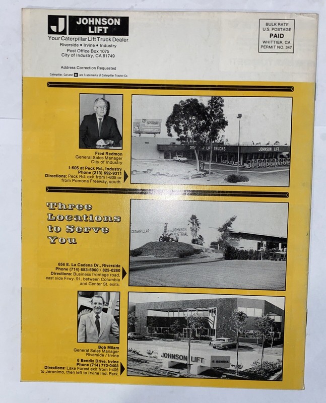 The Johnson Jubilee Of Values Catalog Fall 1984 Caterpillar Cat Forklift gallery