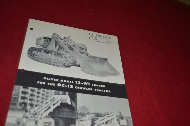 Oliver 12-WI Loader for OC-12 Tractor Dealer’s Brochure DCPA2