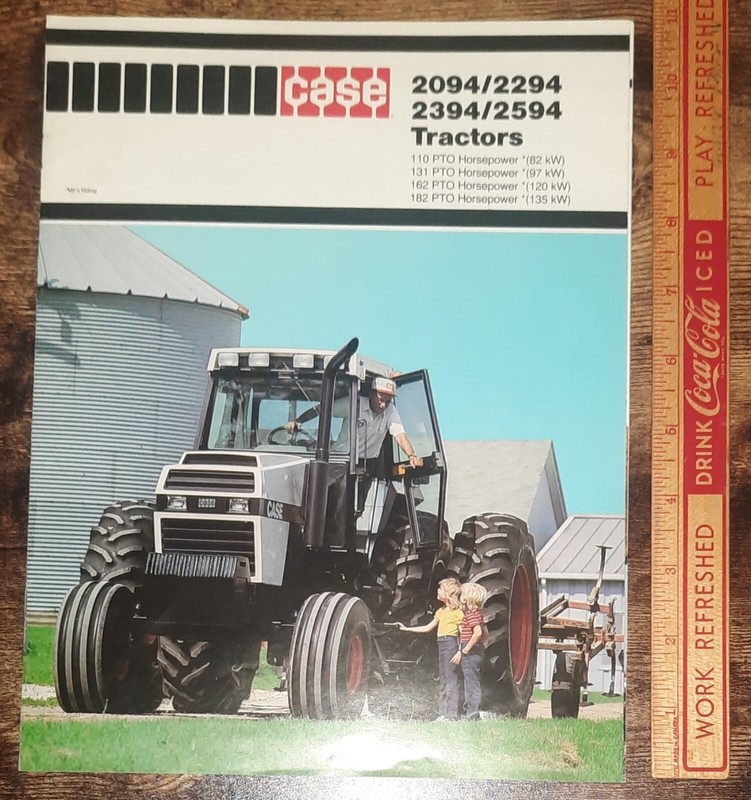 J I Case 2094/2294/2394/2594 Tractors Brochure Agricultural Advertising Specimen