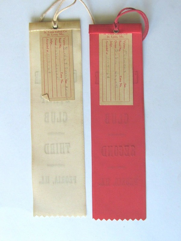 1964 CATERPILLAR TRACTOR CO EMPLOYEE CLUB STAMP COLLECTORS SHOW RIBBONS gallery