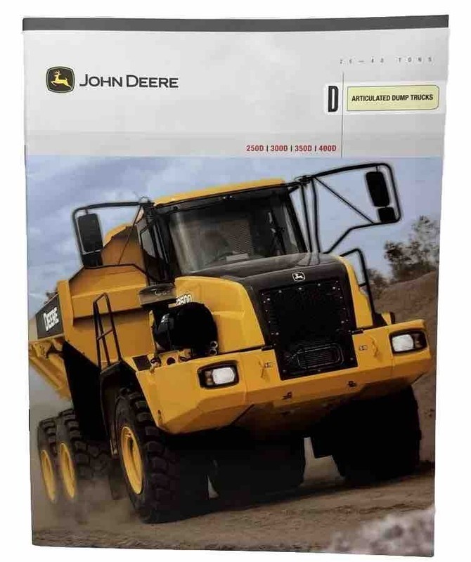 John Deere Articulated Dump Trucks 250D 300D 350D 400D Advertising Brochure