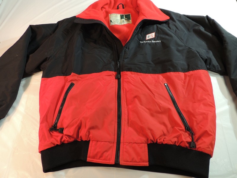 Wear Guard Mens Coat Size Large Red and Black Full Zip Fleece Lined FS FEED gallery