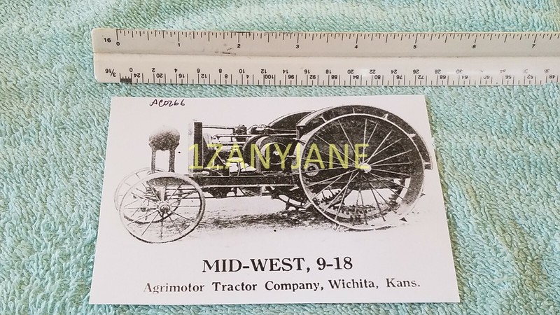 AC0266 Allis-Chalmers Photograph, MEDIA ARCHIVE MID-WEST 9-18 AGRIMOTOR TRACTOR