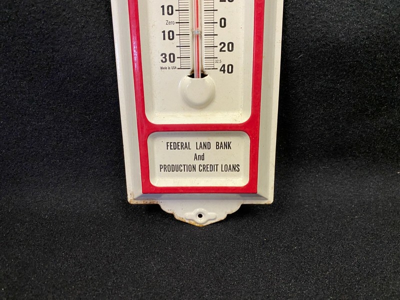 Farm Credit Service Thermometer Belair Bel Air Maryland Agriculture Bank 1960's gallery