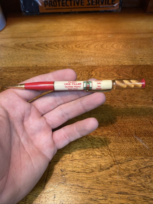 Vintage Crib Filler Seed Corn Pencil Windfall Indiana Hybrid Rare Mitchell Farms