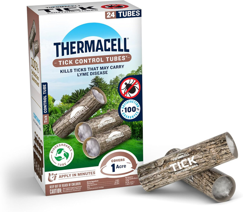Tick Control Tubes; 24 per Box; No Spray, Easy-To-Use; Kills Ticks That May Carr
