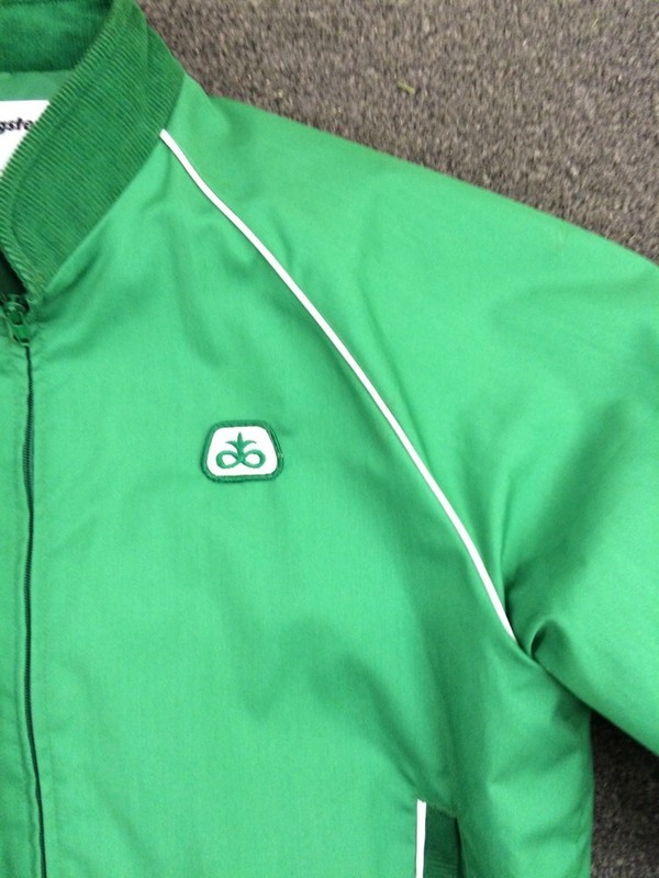 vintage Pioneer Seeds Company jacket retro swingster green coat suede collar L gallery