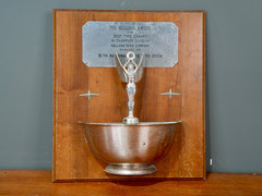 Vintage Kellogg Seed Farm Trophy Best Type Canary Bird Award Farmer Plaque