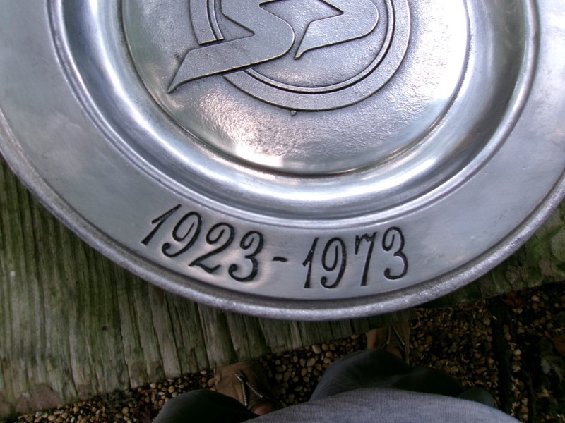 1973 WILTON 11"wide Pewter SOUTHERN STATES Fiftieth Anniversary Plate gallery