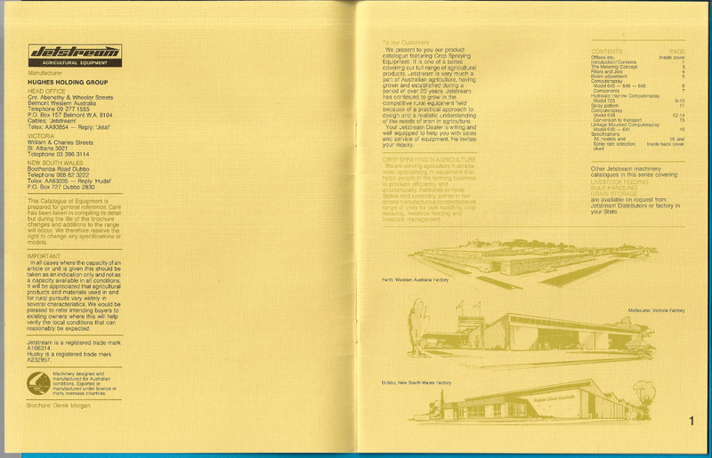 JETSTREAM [HUGHES HOLDING GROUP] CROP SPRAYING 20 PAGE BROCHURE gallery