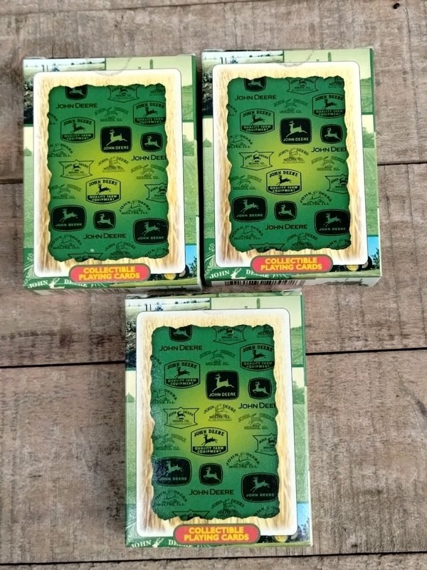 3 Sealed NEW John Deere Playing Cards.. Licensed Product gallery