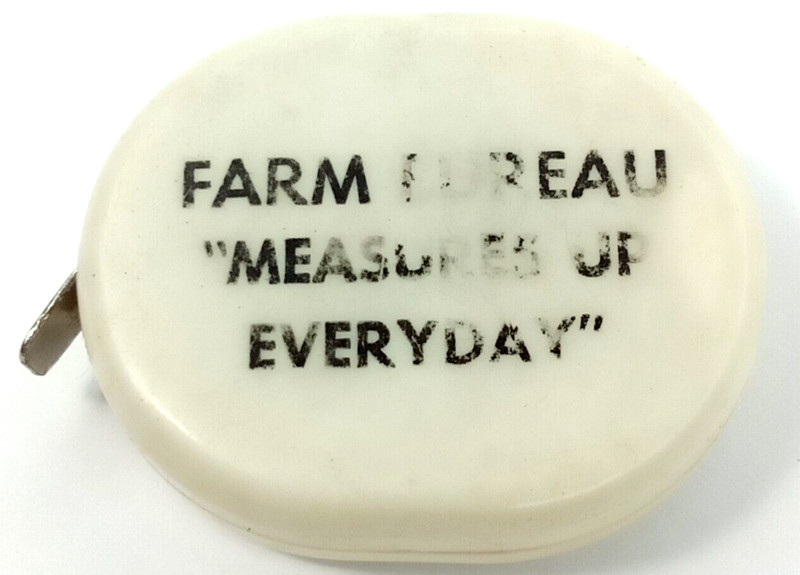 Vintage Farm Bureau Advertising Tape Measure Measures Up Everyday Collectible
