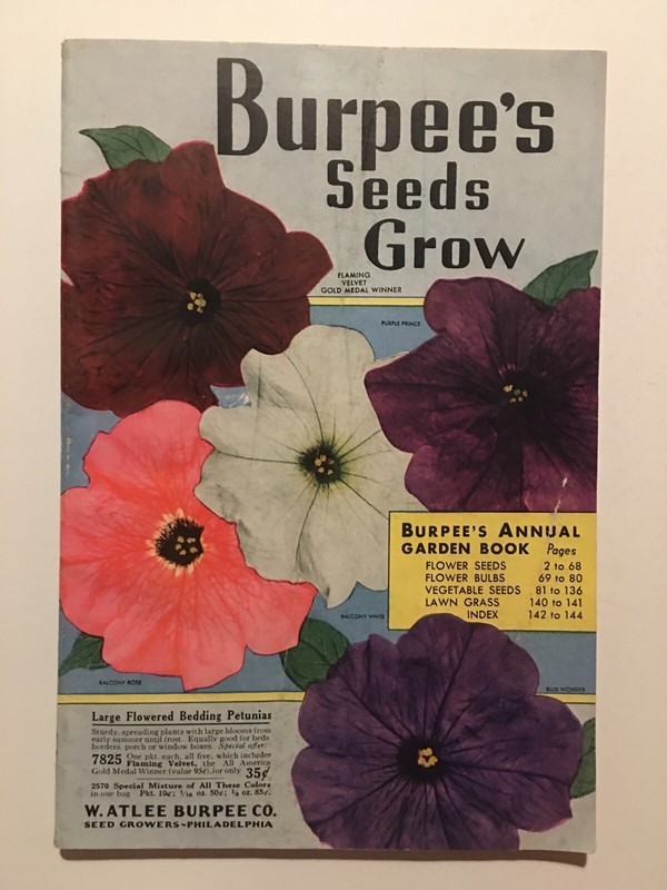 1935 BURPEES SEEDS GROW CATALOG vegetables grass flowers and plants Garden Book