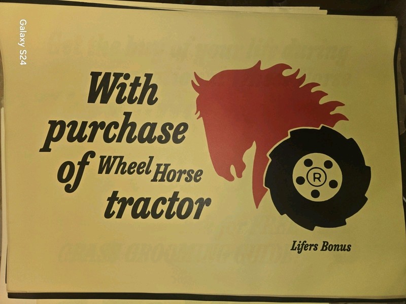 RARE LOT OF WHEEL HORSE POSTERS NOS WITH SOME AGE RELATED WEAR SEE ALL PICTURES! gallery