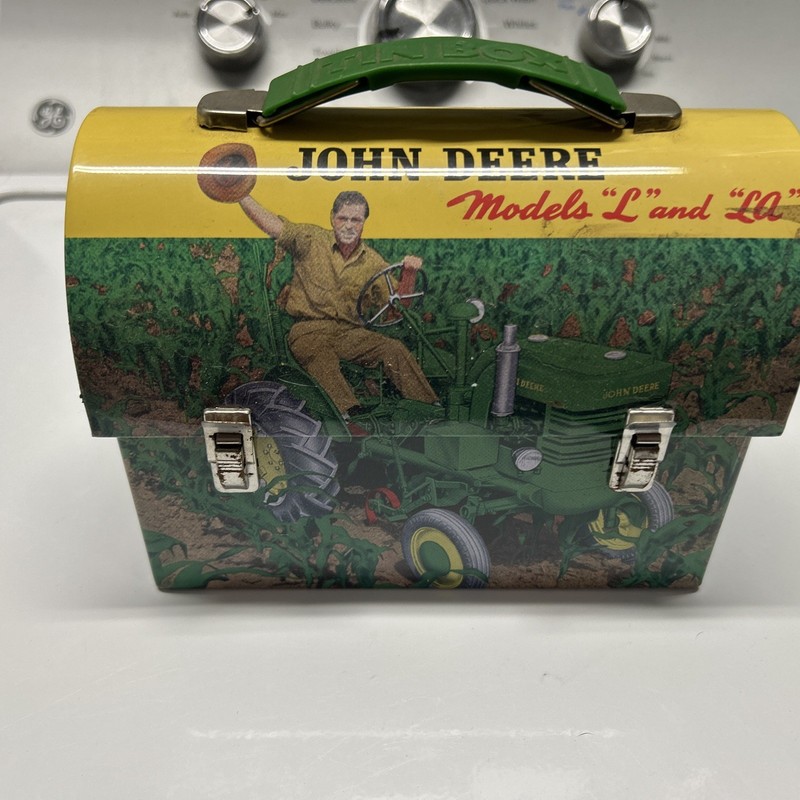 Vintage Rare John Deere Metal Mini Tin Lunch Box 7.25” x 3.75” x 6” NWT