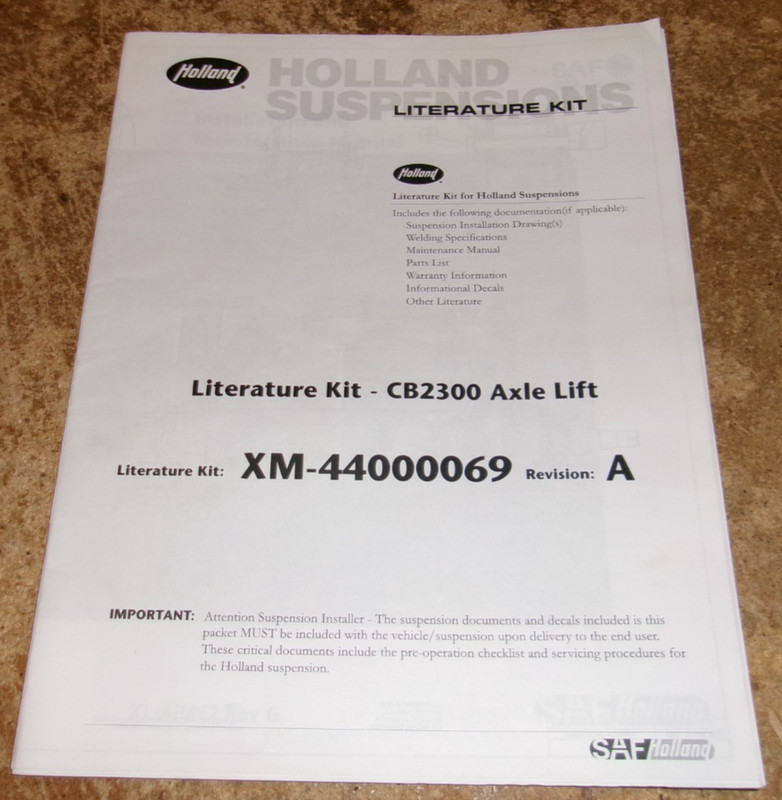 2007 holland suspension CB2300 axle lift manual nice used