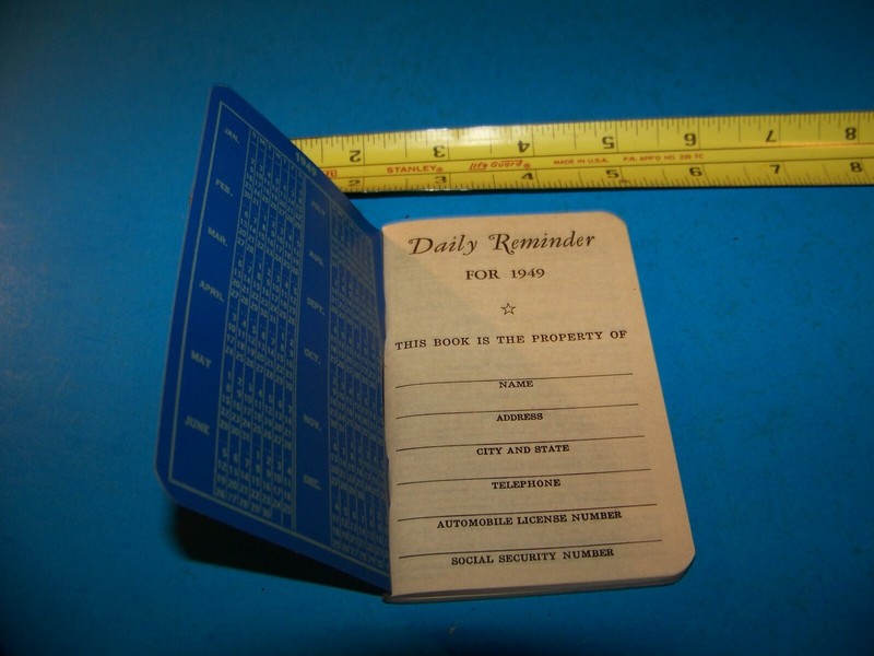 Niagara Brand Farmers "Daily Reminder" Memo Booklet Vintage 1949 gallery
