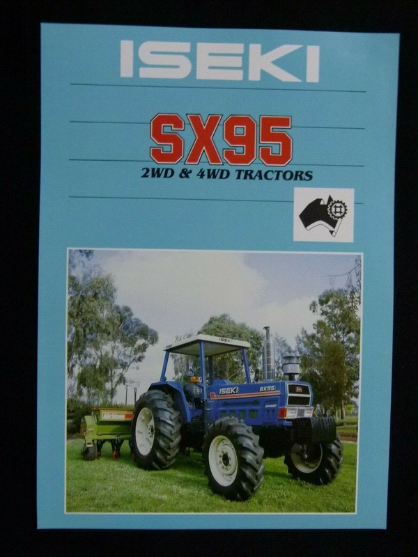 ISEKI 2WD & 4WD SX95 TRACTORS SPECIFICATIONS LEAFLET BROCHURE