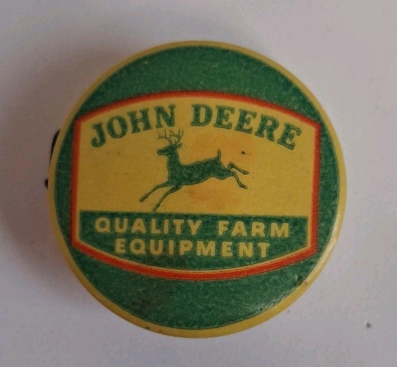 Vintage John Deere Advertising Tape Measure 1.5″ Diameter 48″ Long – Works
