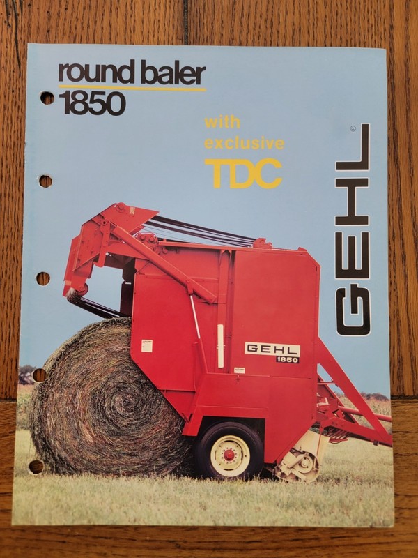 Original Gehl Round Baler 1850 / 1450 Dealer Sales Brochure