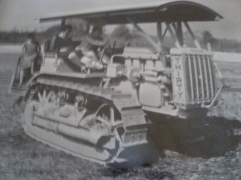 1925-1935 Caterpillar THIRTY Crawler Tractor Black & White Photograph Framed