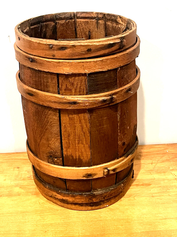 1900s MARSTON & LARSON GRAIN & MILLING TRADE FIRKIN BARREL BLANDINSVILLE IL. (15