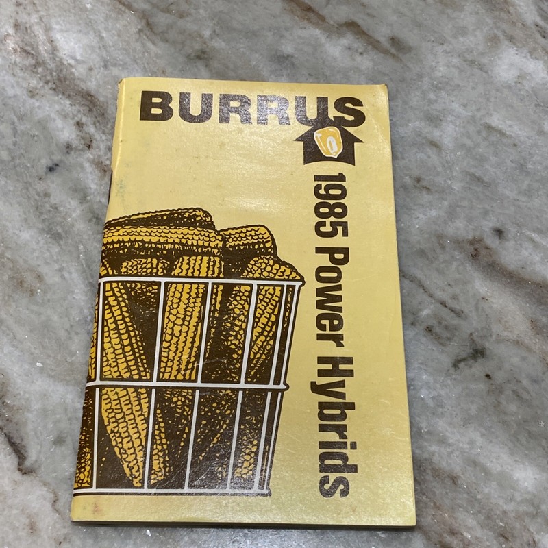 Vintage Burrus 1985 Hybrid Seed Corn FARM MEMO NOTE FIELD BOOK ADVERTISING