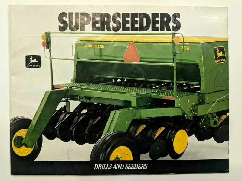 John Deere Vintage Color Brochure Superseeders Drills Seeders Equipment 70s 80s