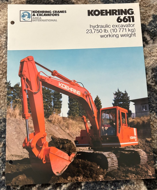 Koehring 6611 Hydraulic Excavator Brochure AMIL25