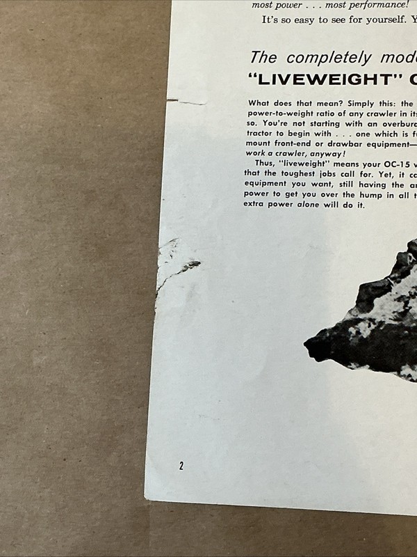 Vintage Original Oliver OC15 Tractor Brochure Oliver Corporation As Is INV-P0042 gallery